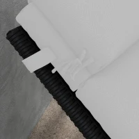 Outsunny Coussin pour Chaise Longue et Transat en Tissu avec Lanières de Fixation, Gris Clair(m-3)