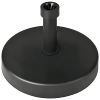 Outsunny Base pour Parasol de Jardin en Plastique PP max 18kg de Poids, Ø45x33 cm, Noir(m-5)