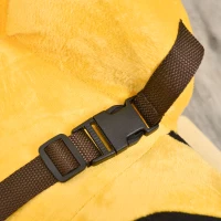 HOMCOM Animal à Bascule pour Enfants en Forme d'Abeille en Bois de Peuplier avec Musique, 60x33x45 cm, Jaune et Noir(m-3)