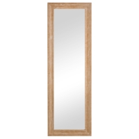 HOMCOM Espejo de Pared Cuerpo Entero 163x53,5 cm Espejo Colgante Grande de Madera Decoración para Salón Dormitorio Natural
