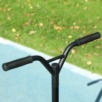 HOMCOM Pro Trottinette de Cascade, Trottinette pour astuces freestyle, Aluminium, Métal, Simili Cuir, pour enfants et adultes, Vert(m-4)