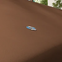 Outsunny Toit de Rechange pour Pavillon 4x3 m Couverture de Rechange avec Double Toit et 8 Trous de Drainage Café(m-4)