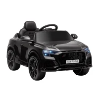 HOMCOM Coche Eléctrico Infantil +3 Años Licencia Audi RS Q8 con Batería 6V 2 Motores Mando a Distancia Música Bocina y Luces Velocidad Máx. 3km/h 101x62x51 cm Negro(m-10)