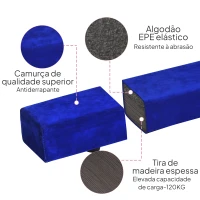 HOMCOM Barra de Equilíbrio Ginástica Dobrável 210 cm Barra de Ginástica Artística para Crianças Iniciantes e Ginastas 210x10x6,5 cm Azul(m-4)