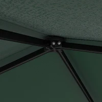 Outsunny Cenador Plegable 220x220x200 cm avec 1 Paroi Latérale Sac de Transport Imperméable et Protection UV50+ Vert(m-4)