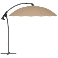 Umbrelă de grădină suspendată 2.7m cu manivelă, culoare kaki