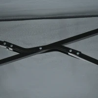 Outsunny Parasol Semicirculaire avec Manivelle et Toit Anti UV, 200x190x240 cm, Gris(m-3)