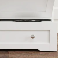 PawHut Dog Feeding Station with 2 Storage Cabinets, 2 Elevated Bowls, Side Hooks, Anti-tip Kit for Water and Feeding Supplies(m-9)