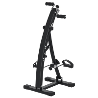 HOMCOM Pedaltrainer für Senioren extra Leise Mini Heimtrainer mit LCD Display Befestigungsband Arm- und Beintrainer Bewegungstrainer Tischfahrrad Mini Bike Fitnessgerät für Zuhause Büro