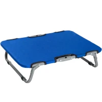 PawHut Brandina pour Chiens de Petite Taille Surélevée et Pliable pour Intérieur et Extérieur, 59x46x15 cm, Bleu(m-6)