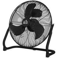 HOMCOM Ventilateur de Table Électrique avec 4 Vitesses, Angle Ajustable de 120° Noir(m-1)