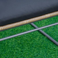 Outsunny Set Mobili da Giardino Stile Boho in Rattan PE con 2 Poltrone, Divanetto e Tavolino(m-8)