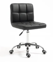 Vinsetto Chaise de bureau design contemporain pivotante 360° ergonomique hauteur réglable dossier assise capitonnés revêtement synthétique 52,5 x 54 x 93 cm noir(m-1)