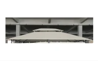 Outsunny Toldo de Substituição 4x3m para Pérgola de Jardim 2 Níveis Respirável com 8 Orifícios de Drenagem Cobertura Superior de Substituição para Pérgola Exterior Bege(m-10)