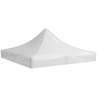 Outsunny Techo de Repuesto para Carpa Plegable de Tela Oxford 3x3 m con Techo Puntiagudo Impermeable y Anti-UV Blanco(m-1)