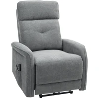 HOMCOM Fauteuil de Massage avec Télécommande, 8 Points de Massage, Chauffage Lombaire, Port USB, Sac Latéral, Fauteuil Rembourré, Gris(m-1)