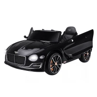 HOMCOM Coche Eléctrico para Niños Bentley GT Coche de Batería para Niños de +3 Años Velocidad 2,5-5 km/h 108x60x43 cm Negro(m-10)