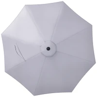 Outsunny Telo per Ombrellone da Ø295 cm in Poliestere Grigio Resistente all'Acqua con Presa d'Aria Superiore(m-1)