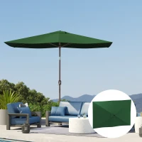 Outsunny Housse de Rechange pour Parasol Rectangulaire 3x2 m à 6 Baleines, Polyester Anti UV 50+, Vert(m-3)