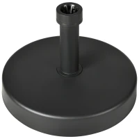 Outsunny Base pour Parasol de Jardin en Plastique PP max 18kg de Poids, Ø45x33 cm, Noir(m-6)