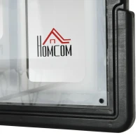 HOMCOM Panier de basket avec roues, ajustable en hauteur 210-260 cm, panier de basket avec support, adapté pour une utilisation intérieure et extérieure, acier et plastique, noir(m-4)