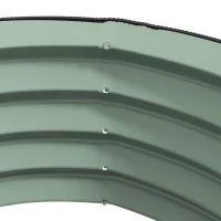 Outsunny Lot de 2 bacs de plantation galvanisés, Ø60 x 30H cm Pots de fleurs avec fond ouvert pour différentes plantes, Vert(m-5)