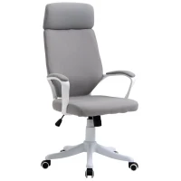 Vinsetto Silla de Oficina Giratoria Silla de Escritorio Giratoria Altura Ajustable con Reposabrazos 63x65x112-120 cm Gris(m-1)