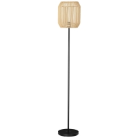 HOMCOM Lampadaire sur pied salon abat-jour en corde de papier design naturel base E27 Max. 40W - Ø 26 x 164H cm