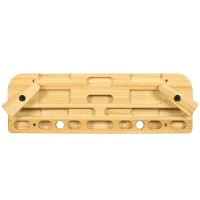 SPORTNOW Poutre de escaladă mare placă de agățat antrenament cu 19 caneluri cu șuruburi de montaj 57 x 18 cm natural(m-7)
