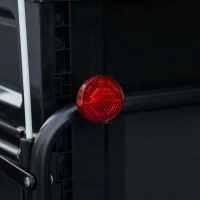 HOMCOM Remorcă pentru biciclete cu cutie de depozitare detașabilă și pliabilă de 65L, reflectoare de siguranță, încărcare max. 40KG, negru(m-4)