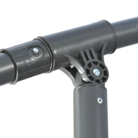 Outsunny Umbrelă de grădină deplasată octogonală pliabilă diametru 3 m, umbrelă de grădină cu suport în formă de cruce gri închis(m-4)