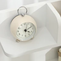 HOMCOM Noptieră Noptieră Multi-Stocare 2 sertare Nișă Raft din Lemn Alb(m-3)