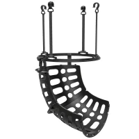 SPORTNOW Basketball-Rebounder, höhenverstellbar, 360° drehbar, Kunststoff, 35,6L x 35,6B x 75,5H cm, Schwarz(m-10)