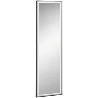 HOMCOM Full Length Mirror, 120x35cm Wall Mirror, Rectangle Dressing Mirror, Long Mirror for Bedroom, Living Room, Black(m-10)