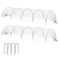 Outsunny Set de plasă de grădină cu 30 de cercuri și 20 de cleme(m-11)