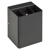 Outsunny Außenwandleuchte, verstellbarer Leuchtwinkel, 9W, 200-240V, 3000K, Aluminium, Schwarz, 11 x 13 x 16 cm