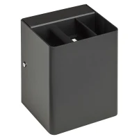 Outsunny Außenwandleuchte, verstellbarer Leuchtwinkel, 9W, 200-240V, 3000K, Aluminium, Schwarz, 11 x 13 x 16 cm(m-1)