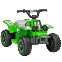 AIYAPLAY Elektrisches Quad Bike für Kinder, batteriebetrieben, fährt vorwärts und rückwärts, LED-Lichter, 18-36 Monate, Grün(m-10)