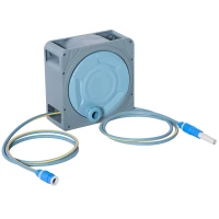 Outsunny Schlauchtrommel 10,2 m Schlauchaufroller Automatik schwenkbar Druckluft Garten Druckluftschlauch Kunststoff Grau(m-10)