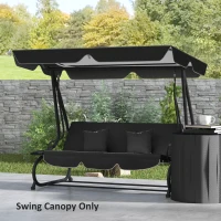 Outsunny 145 x 200Wcm Swing Chair Canopy Replacement - Black(m-8)