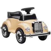 AIYAPLAY Porteur Enfants Voiture Licence Mercedes-Benz 300S 18-48 mois coffre rangement sous le siège beige(m-10)