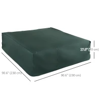 Outsunny Large Patio Garden Furniture Set Cover 600D Oxford Square Waterproof, 230 x 230 x 70 cm, Green(m-3)