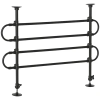 PawHut Grade de Segurança de Carro para Cães Ajustável em Largura e Altura 87-135x60x105cm Grade Separadora para Porta Malas de Carro Universal Metal Preto(m-10)
