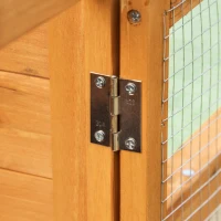 PawHut Tarc pentru animale mici cu spatiu liber, tava detasabila, rezistent la intemperii, 141 cm x 60 cm x 86 cm, Portocaliu(m-5)