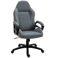 Vinsetto Bürostuhl massage, Chefsessel mit Massagefunktion, höhenverstellbarer Gamingstuhl, ergonomischer Drehstuhl, Massage Sessel, Grau, 64 x 68,5 x 113-121 cm(m-1)