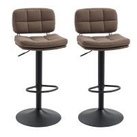 HOMCOM Set 2 sgabelli da bar 41.5cm x 45cm x 107cm Nero