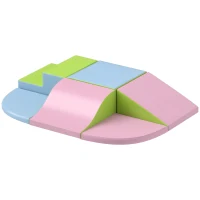 HOMCOM Modulo motricità bambini 6PCS percorso motricità bambini in schiuma EPE per bambini in età prescolare, multicolore(m-6)