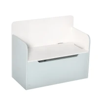 HOMCOM Coffre à jouets pour enfants banc meuble de rangement vérin pneumatique 60 x 30 x 50 cm blanc(m-10)