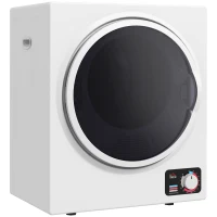 HOMCOM Uscător de Rufe Electric Portabil 850W, capacitate 33L, 4 moduri de funcționare, oțel inoxidabil, 49L x 40,5l x 60Î  cm(m-5)