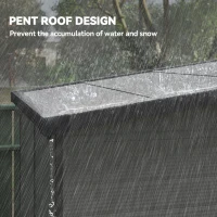 Outsunny Casetta da Giardino in Plastica Porta Attrezzi con Finestre, Prese d'Aria e Blocco, 1.9x1.9 m, Grigio Chiaro(m-8)